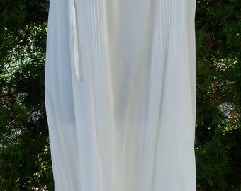 Antique vintage 20&#39;s silk & lace evening lingerie dress color ivory