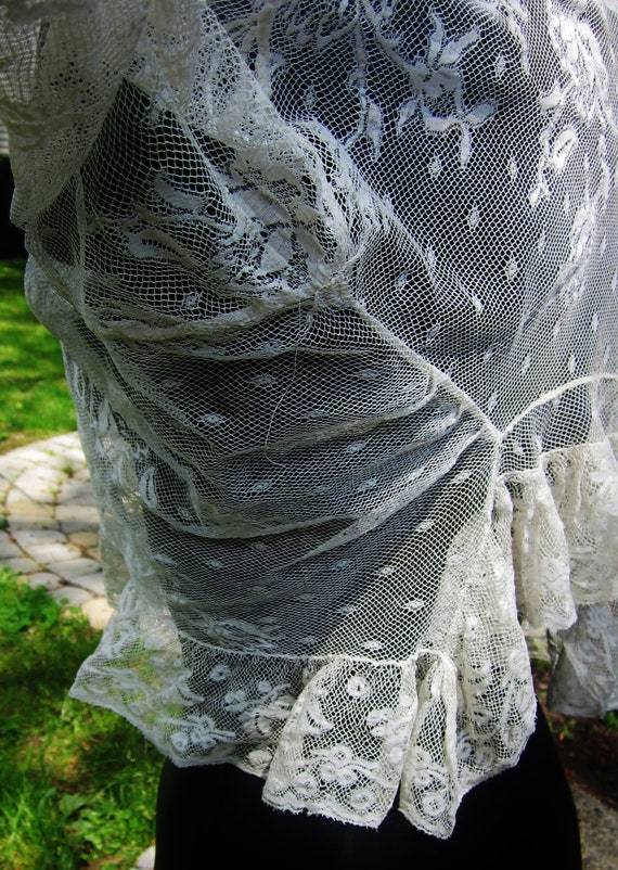 Antique 19th C French lace dress blouse color lig… - image 4