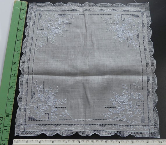 Brand new two handmade pulled thread embroidered … - image 6