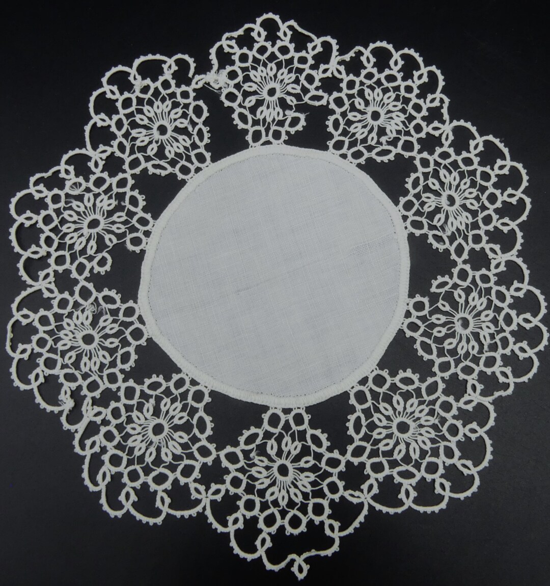 Vintage Linen & Needle Lace Doily Color Ecru 81/2 Etsy