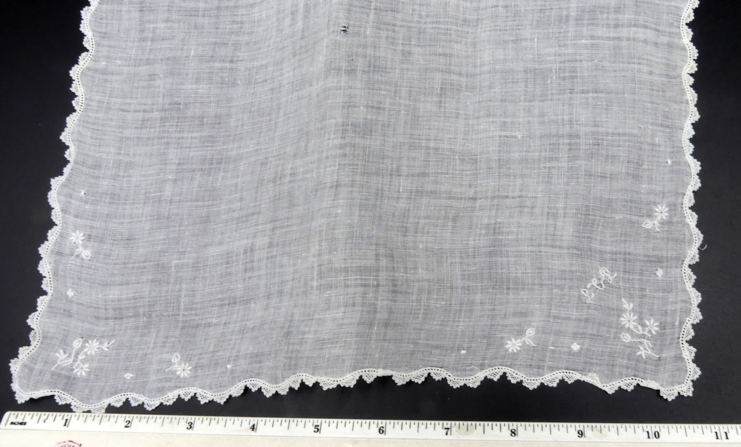 Antique Linen & Fine Handmade Embroidery Hanky Color Ecru - Etsy