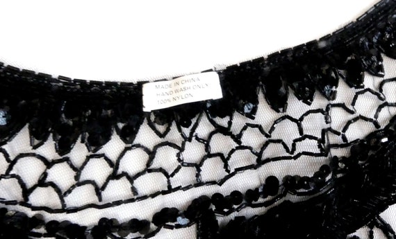 Vintage good quality nylon sequins evening cape c… - image 9