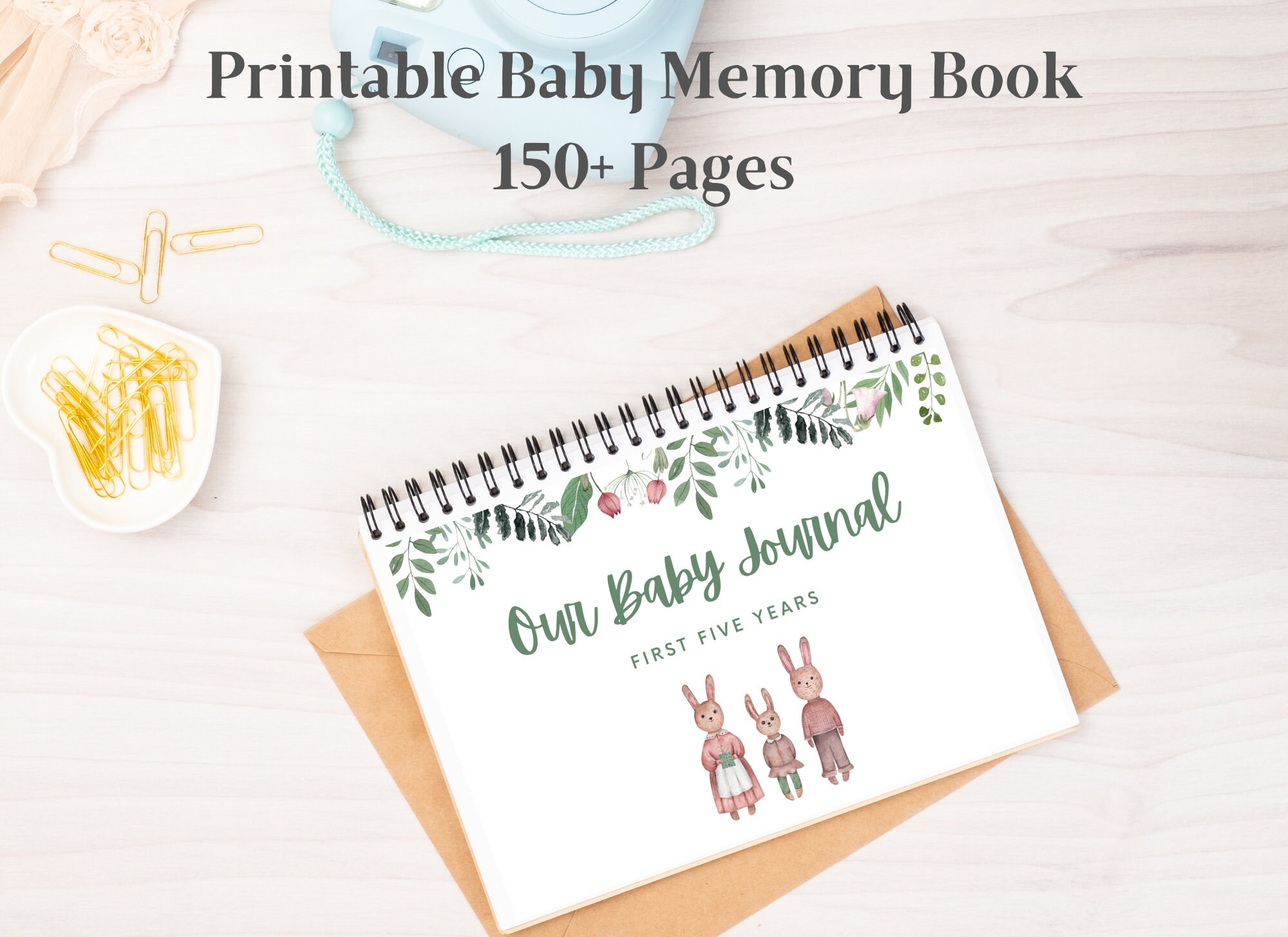 Printable Baby Memory Book From Pregnancy to First Five Years, Baby