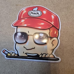 Dale Gribble Rusty Shackleford Peeking King of the Hill vinyl laminerat klistermärke 3x3