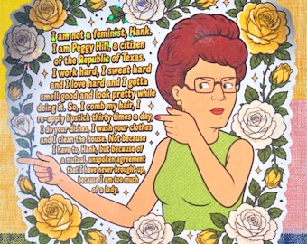 Pegatina de vinilo holográfica de pintalabios de Peggy Hill