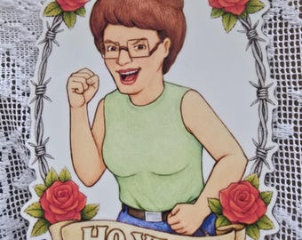 HO YEAH Peggy Hill pegatina laminada de vinilo