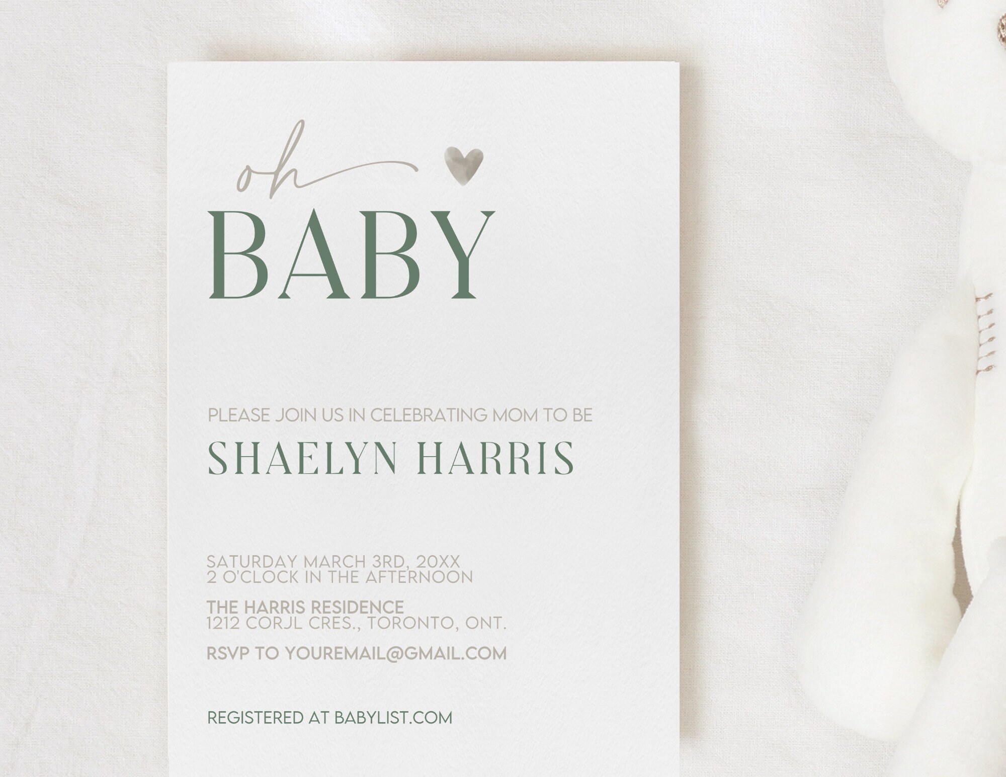 Baby Shower Invitation, Baby Boy Shower Invitation, Baby Girl Shower