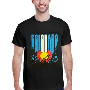 Black melting colorado flag shirt