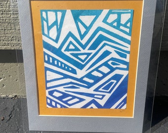 Geometric Mountain Print