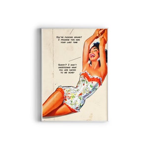 State Of Intoxication - Arte de pared vintage, Pin Up Collage, Decoración de pared retro, Decoración de pared de habitación, Obras de arte de ama de casa, Decoración de pared de oficina