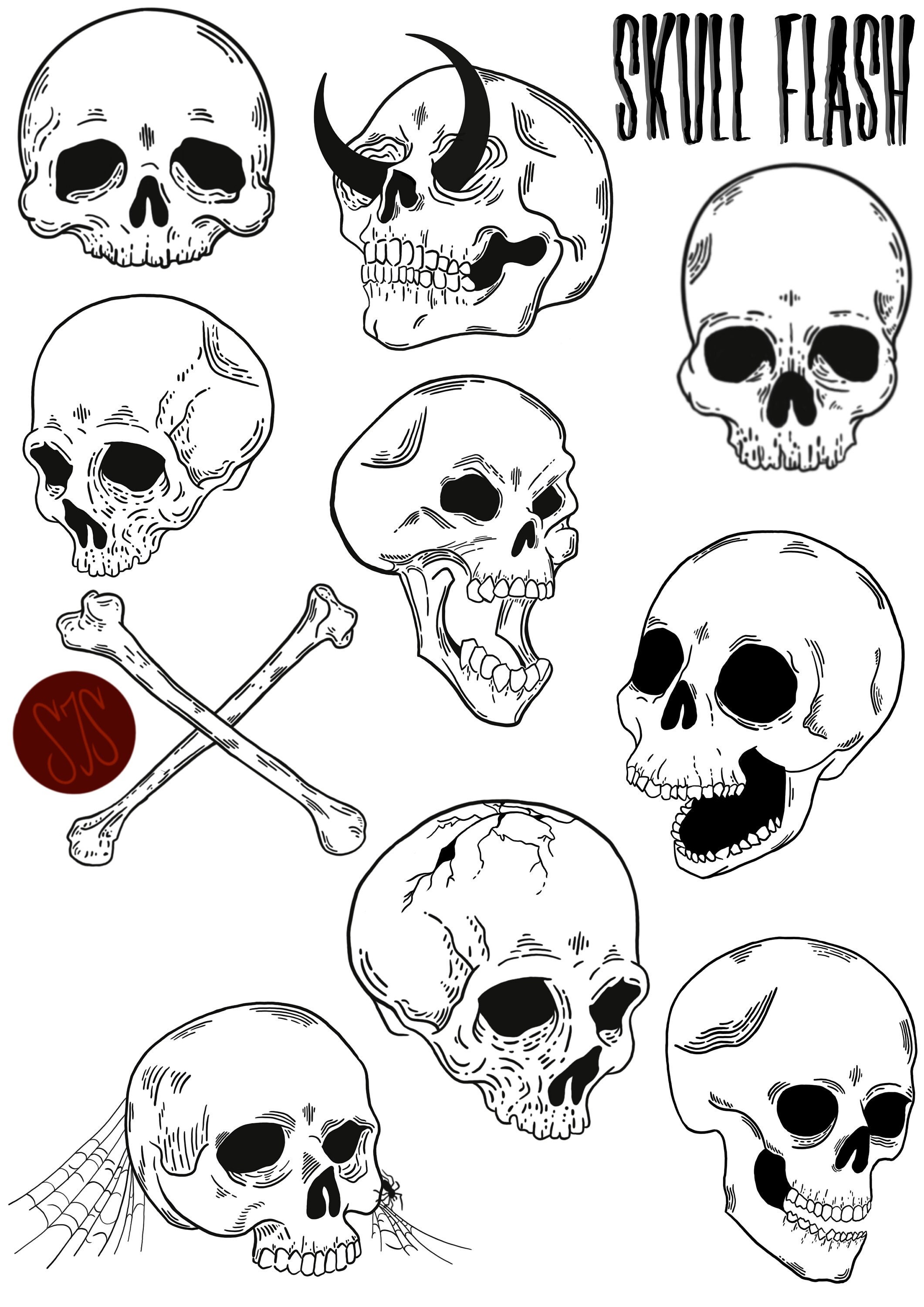 Skull Tattoo Design - Skulls Of The Dead - Skull Tattoo - Posters and Art  Prints | TeePublic