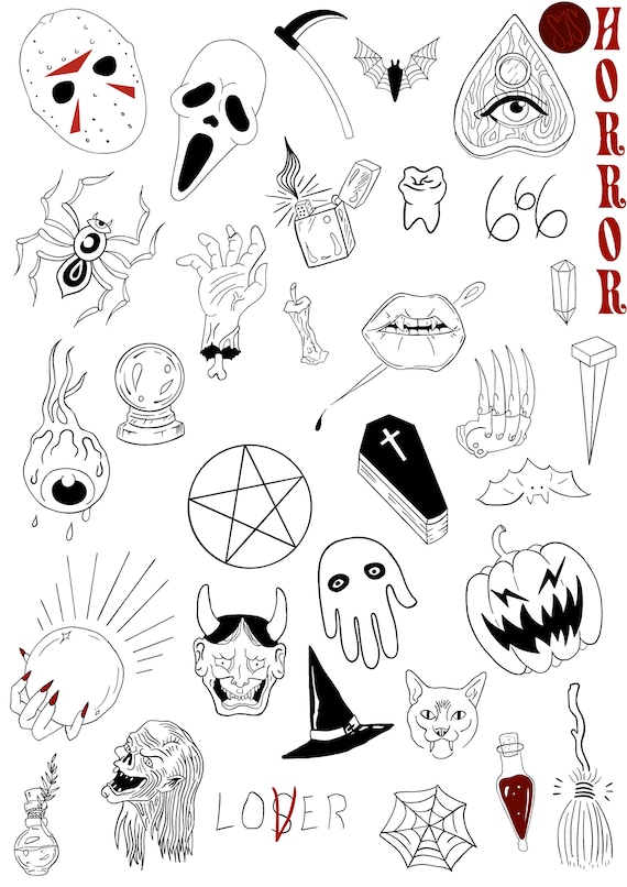 Halloween Tattoo Flash