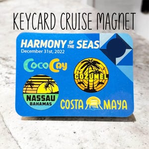 Aimant de carte-clé de croisière/Décoration personnalisée de porte de croisière/Échange de cadeau de croisière/Carte de voile Sea Pass/Aimant de réfrigérateur de mémoire de croisière