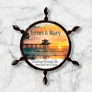 Cruise Magnet for Stateroom Decoration, Cruising though life one port at a time, Couple Cruise Vacation Gift