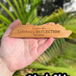 Cruise Ship Magnet | Custom Engraved Wood Cruise Gift Door Decoration | Travel Keepsake image 10