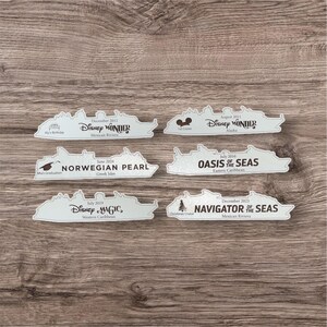 Cruise Ship Magnet | Custom Engraved Wood Cruise Gift Door Decoration | Travel Keepsake image 14