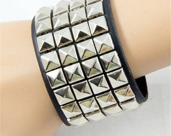 PRY Stannum Leather Bracelet 、Ring Amazon.com: Generic Punk Leather Studded Star Bracelet for