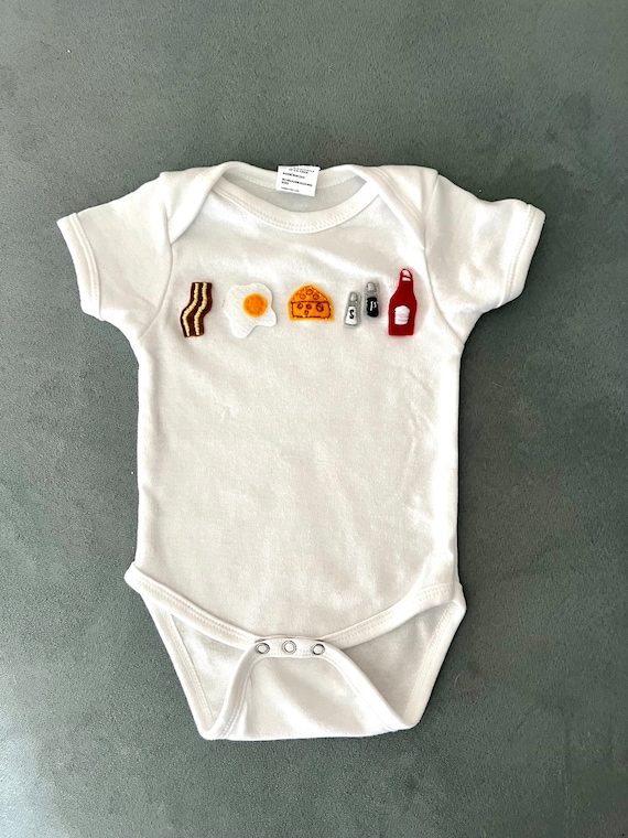 Fried Egg Egg Onesie Bacon Egg And Cheese Onesie
