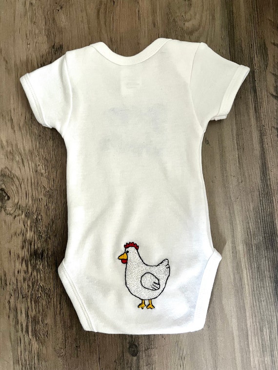 Guess what chicken butt baby outfit sale