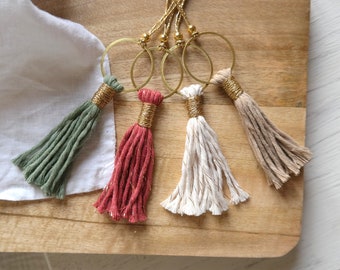 Set of 3 Christmas Tassel, Personalised Tassel for Christmas, Tassel Ornament, Tassel Christmas Tree Hanger, Tassel Car Hanger