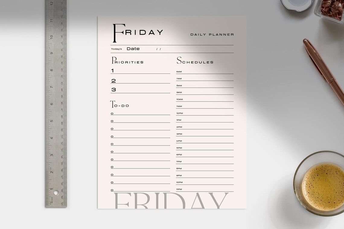 Printable Daily/weekly Planner, To-do List, Scheduler, Organizer - Etsy