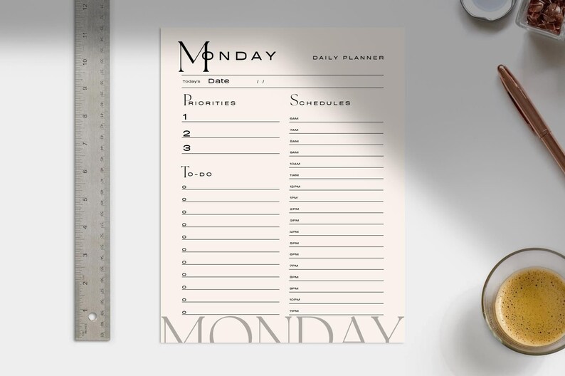 Printable Daily/weekly Planner, To-do List, Scheduler, Organizer - Etsy