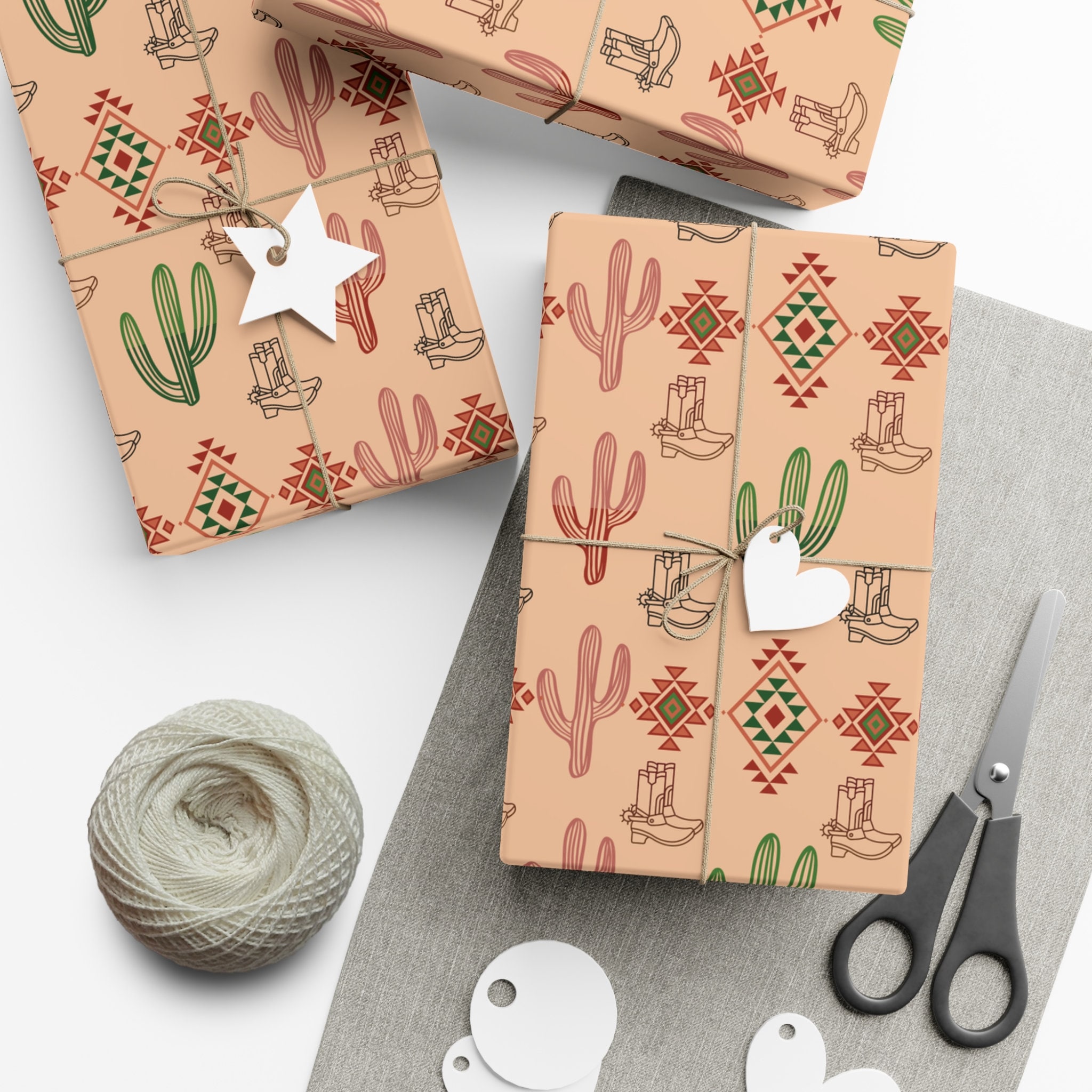 CHRISTMAS CACTUS Tissue Paper Sheets Gift Present Wrapping Craft Supply  Retail Store Packaging Holiday Party Christmas Xmas Plant Lover Lady 