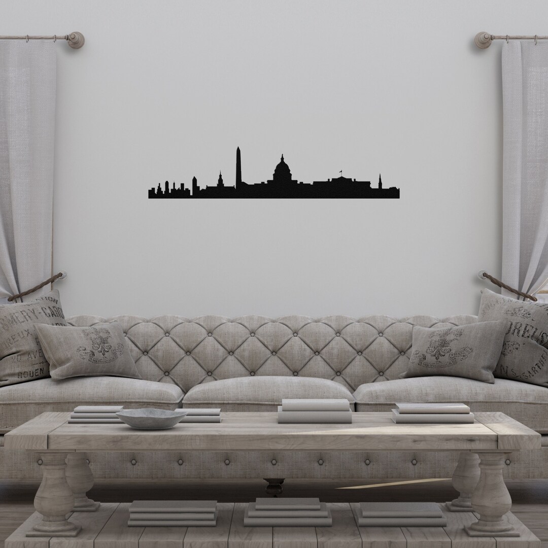 Washington, DC Metal Skyline Wall Art, Washington DC Gift, Metal Wall