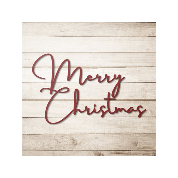 Merry Christmas Metal Wall Art Decor Metal Merry Christmas Etsy
