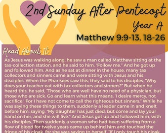 Season After Pentecost Weeks 2-10 Youth Group Lesson