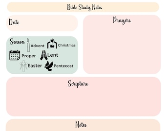 Bible Study Notes Page