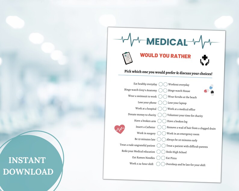 Medical Games Bundle for Nurse Doctormedical Party Etsy