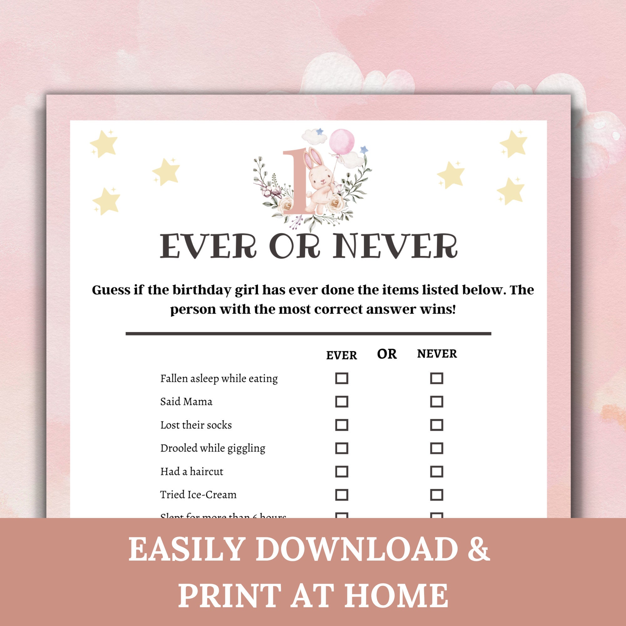 Girl First Birthday Party Games1st Birthday Party Gamesgirls Etsy