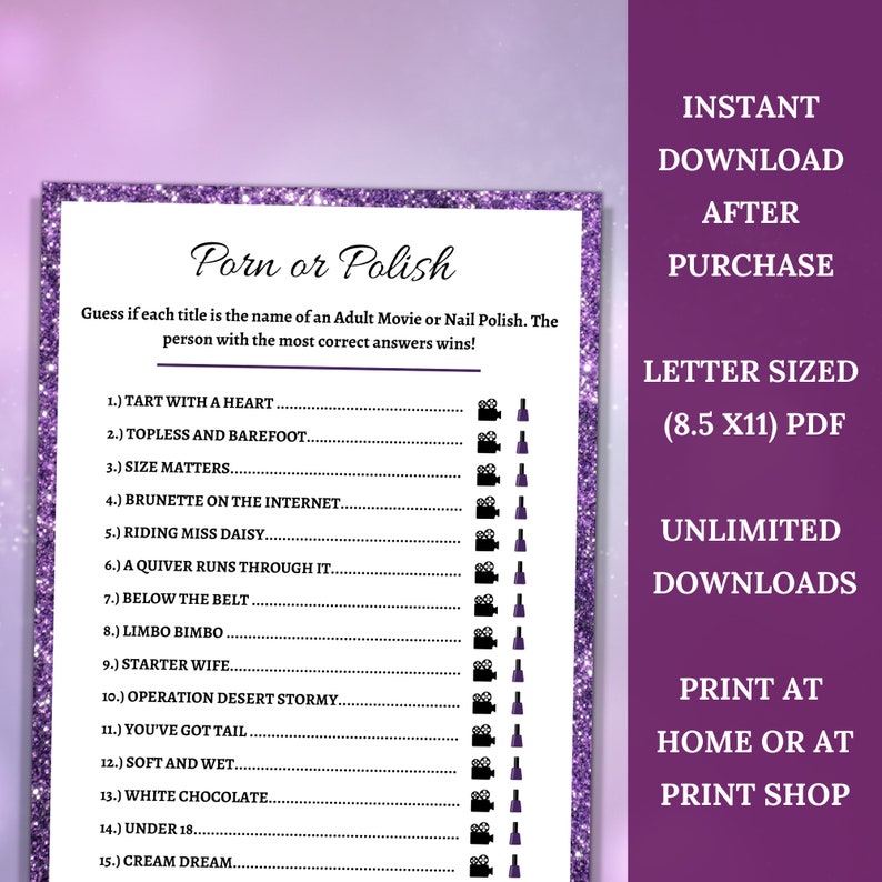 Ladies Night Printable Party Gamesgirls Night - Etsy