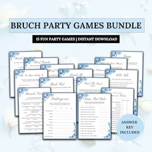 15 Printable Brunch Games For Adults|Brunch Party Games|Adult Icebreaker Party Games|Brunch Party Games Bundle|Birthday Brunch Games