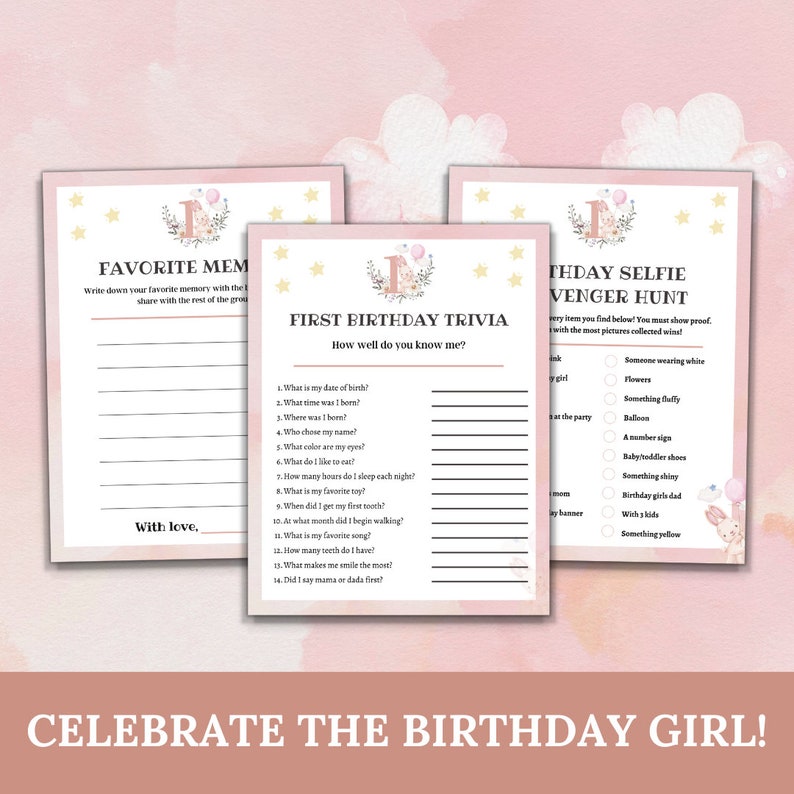 Girl First Birthday Party Games1st Birthday Games for Girlsbabys First