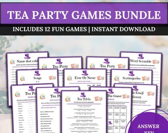 12 Tea Party Games|Mad Hatter Tea Party|Tea Party Activities|Printable Tea Party Games|Ladies Tea Party|Afternoon Tea Party Games For Adult