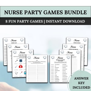 Nurse Party Games|Nurse Graduation Games Bundle| Medical School Graduation Games|Nurse Graduation Party|Medical Graduation Party