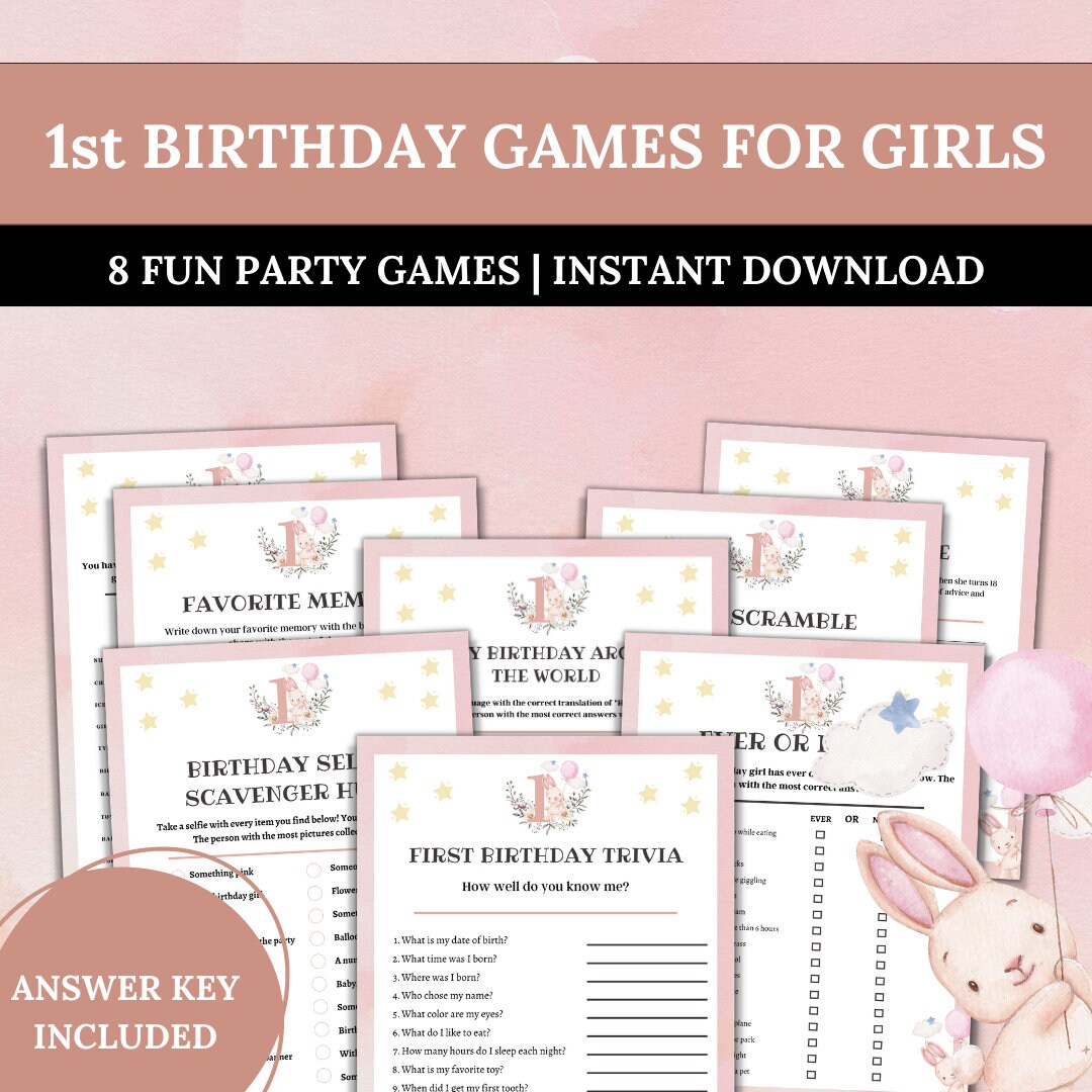 Girl First Birthday Party Games1st Birthday Games for Girlsbabys First