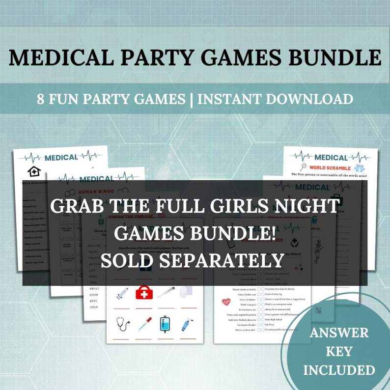 medical-games-for-nurse-doctormedical-party-activitymedical-etsy