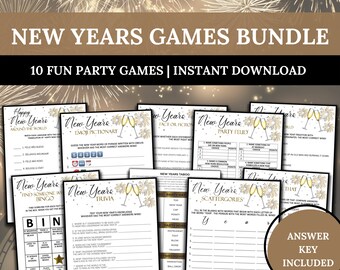 New Year's Games|New Years Games Printable|New Years Eve Party Games| New Years Party Holiday|New Years Trivia Game|2023 Printable Games