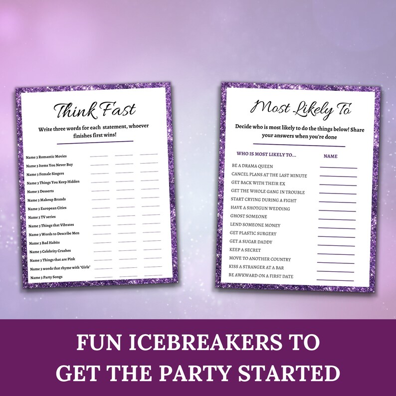 Ladies Night Printable Party Gamesgirls Night - Etsy