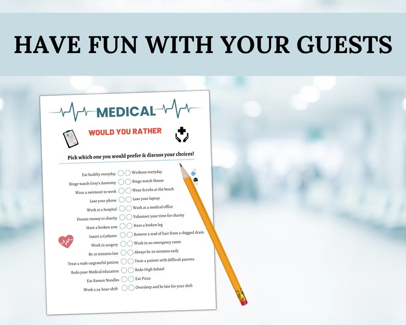 Medical Games Bundle for Nurse Doctormedical Party Etsy