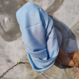 Elegant Dove Blue Scarf - Perfect Gift for Any Occasion | Real Cashmere Travel Wrap or Shawl - Summer, Birthdays, Graduation