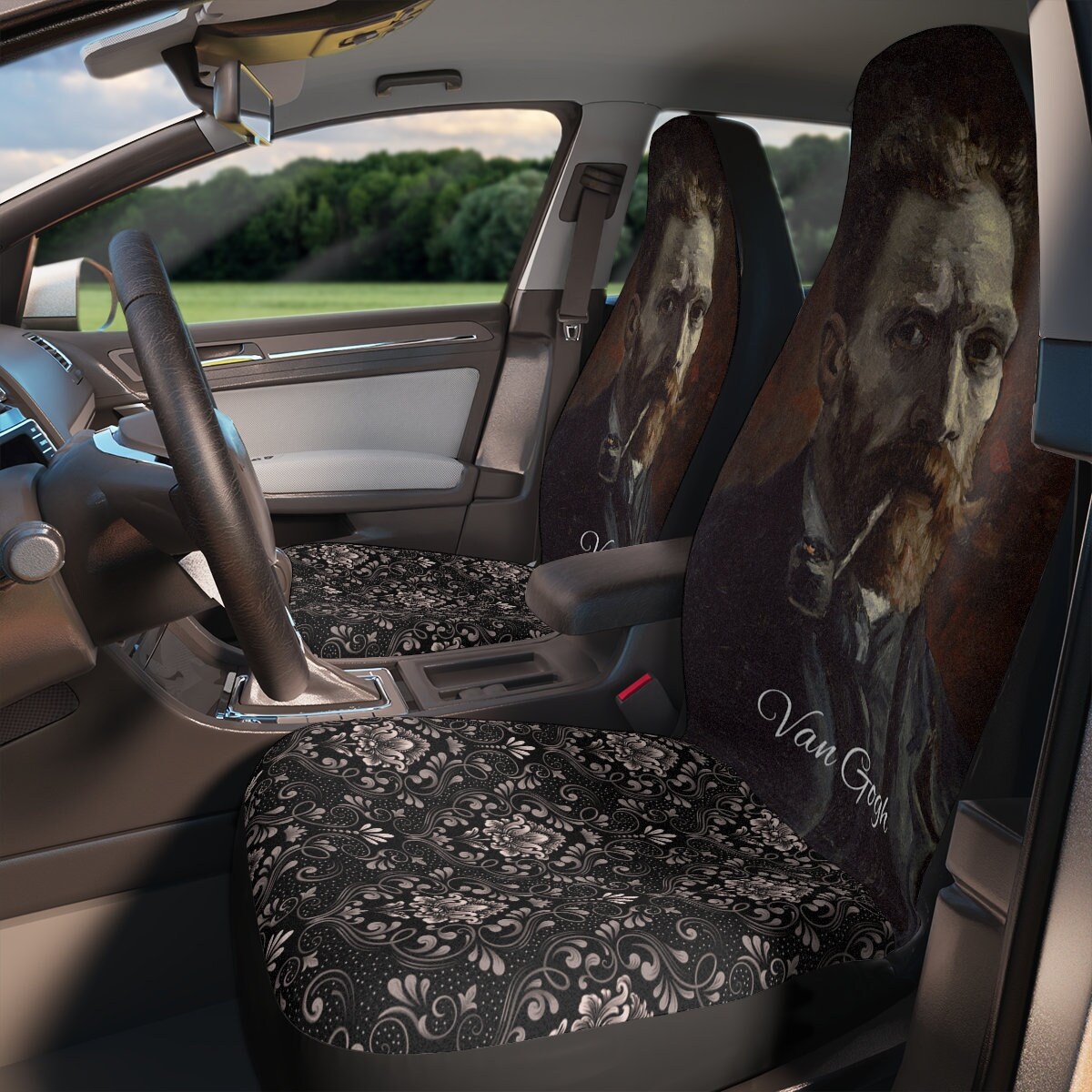 Vintage Car Seat Covers portrait Carseat Cover Aesthetic Gift for