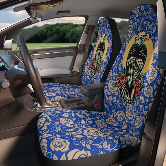 Retro Car Seat Covers,roses Car Decor Aesthetic Gift for Her,floral Car  Decorations,eagle Car Accessories for Men,new Car Lover Gift -  Ireland