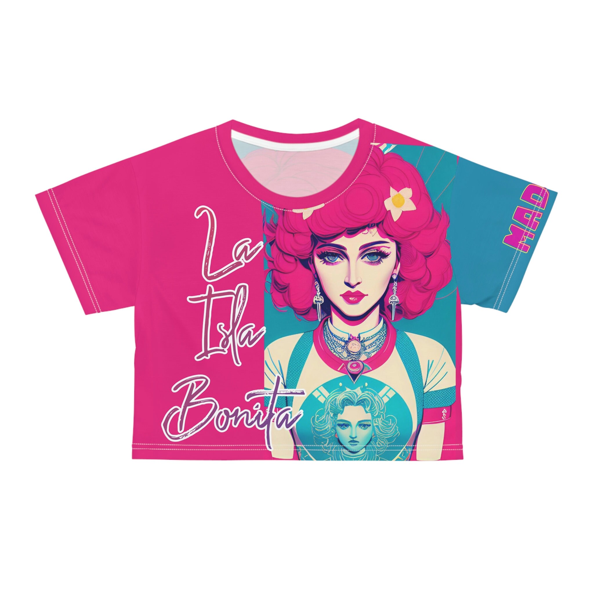 Madonna T-shirt Cute Crop Tops | Pop Art Cropped Graphic Tee