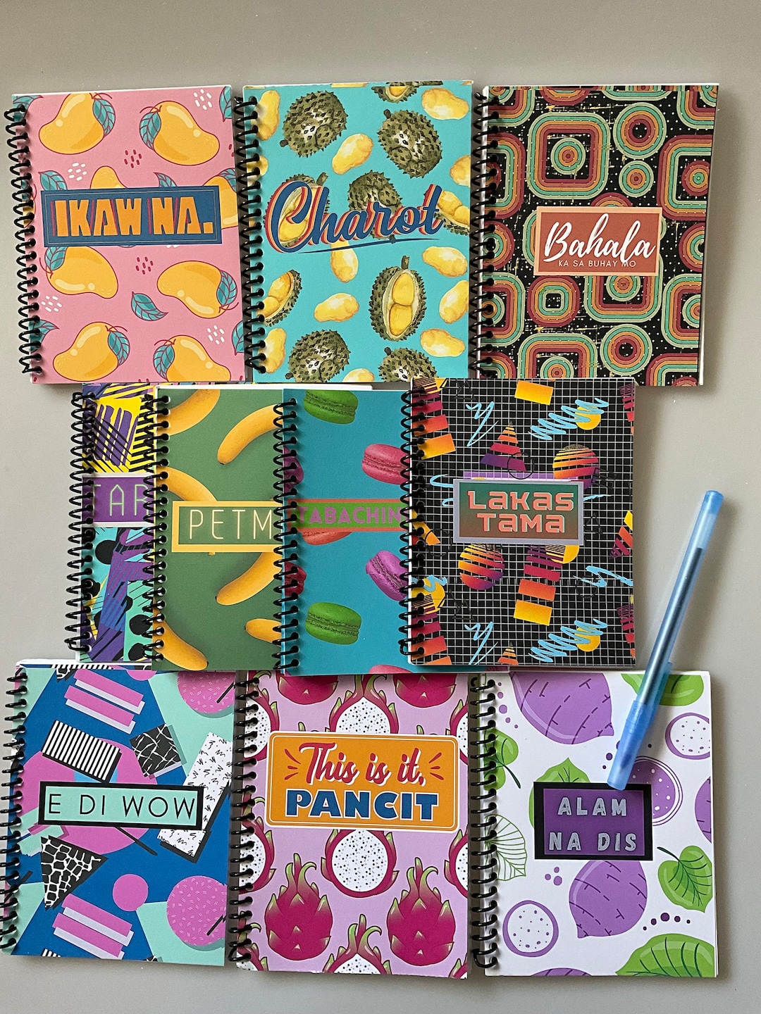 Filipino Pinoy Teens Small Spiral Notebooks Set of 10 Pocket Sized