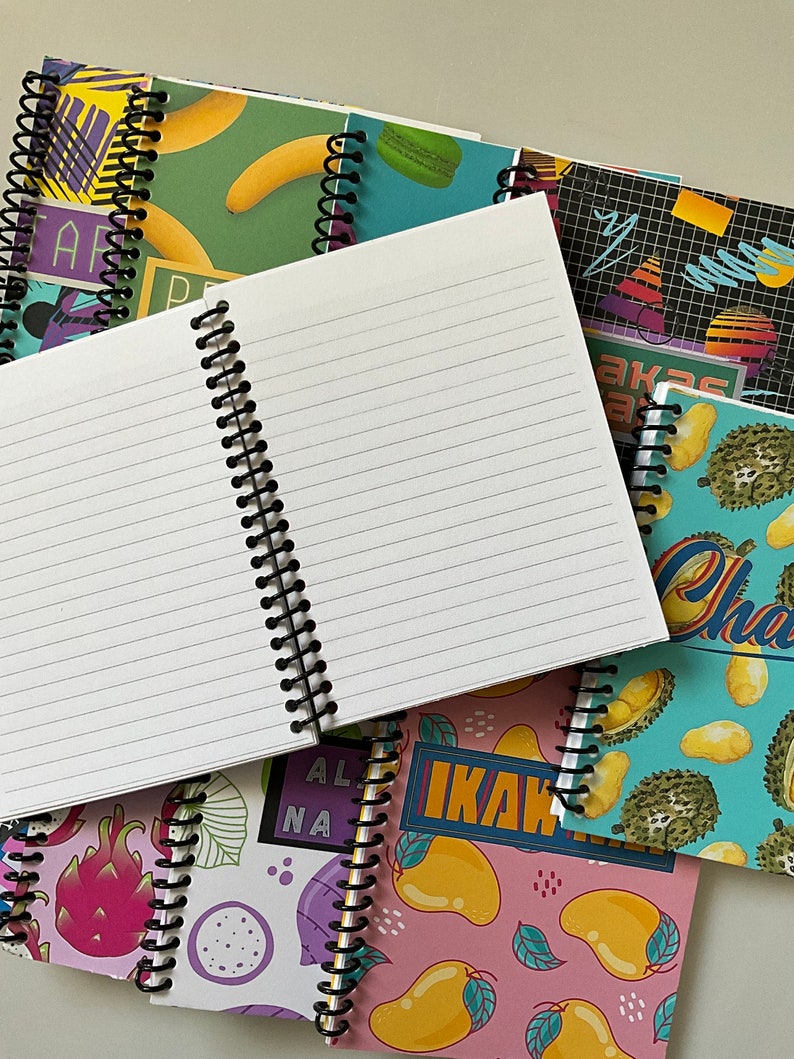 Filipino Pinoy Teens Small Spiral Notebooks Set of 10 Pocket Sized Notepads for Writing, Cute