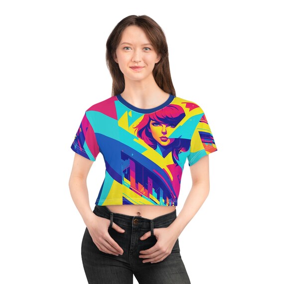 Cute graphic hot sale crop tops